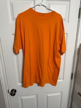 Men's Short Sleeve Crewneck T-Shirt in Vibrant Orange